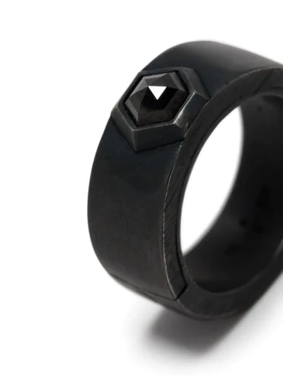 Shop Parts Of Four Diamond Sterling Silver Ring In Black
