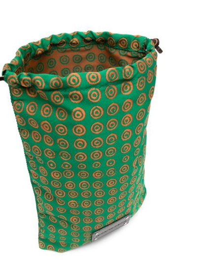 Shop 10 Corso Como Logo-print Pouch Bag In Green Orange
