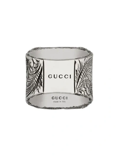 Shop Gucci F Letter Ring In Silver