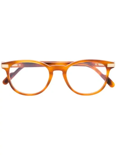 Shop Cartier C Décor Glasses In Orange