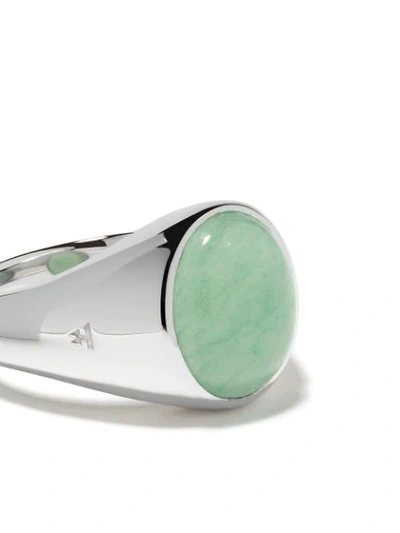 Shop Tom Wood Aventurine Dome Ring In Silver
