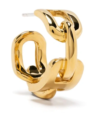 Shop Ambush Chain-link Hoop Earrings In Gold