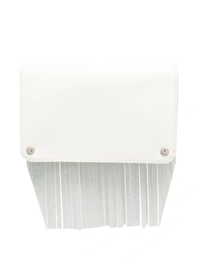 Comme Des Garçons Fringed Edge Wallet In White