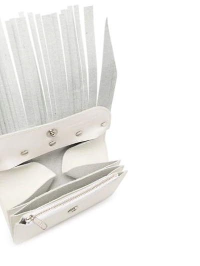 Comme Des Garçons Fringed Edge Wallet In White