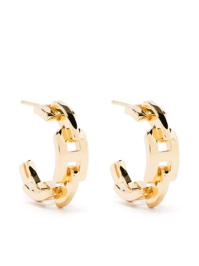 Shop Ambush Chain Ring Earrings In Gold