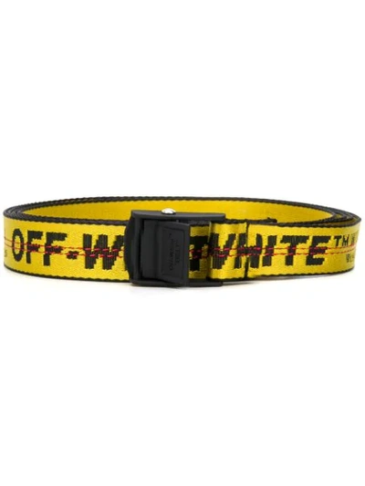 Shop Off-white Mini Industrial Logo Belt In Yellow
