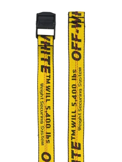 Shop Off-white Mini Industrial Logo Belt In Yellow