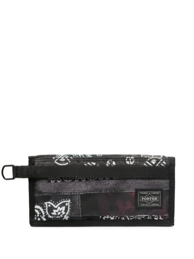 Shop Neighborhood X Porter Bandana Long Wallet In Black