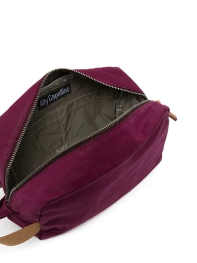 Shop Ally Capellino Zipped Wash Bag In Purple