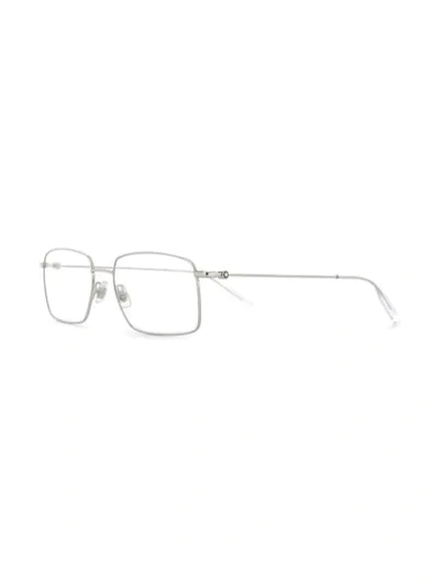 Montblanc Square Frame Glasses In White