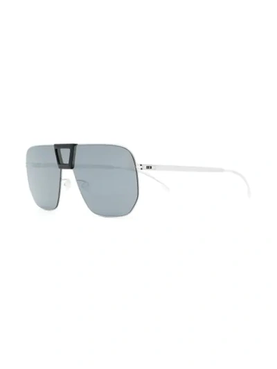 Shop Mykita Cayenne 351 Sunglasses In Silver