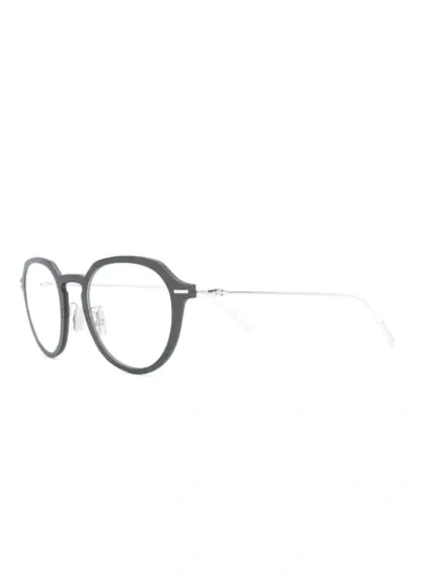 Shop Dior Disappear01 Round-frame Glasses In Black