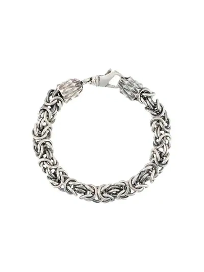 Shop Emanuele Bicocchi Byzantine Chain Bracelet In Silver