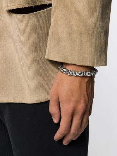 Shop Emanuele Bicocchi Byzantine Chain Bracelet In Silver