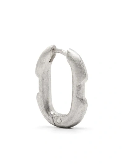 Parts Of Four Deco Matte Sterling Silver Single Earring In Silver