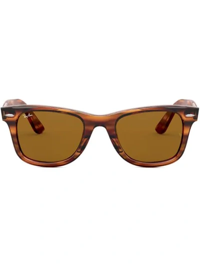 Shop Ray Ban Wayfarer Sunglasses In Brown