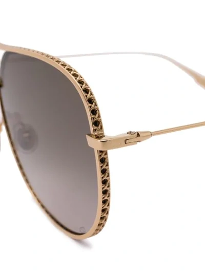 Shop Dior By  Aviator Sunglasses In Gold