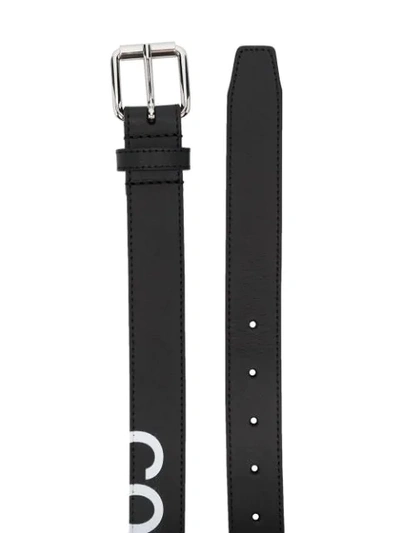 Shop Comme Des Garçons Logo-print Belt In Black