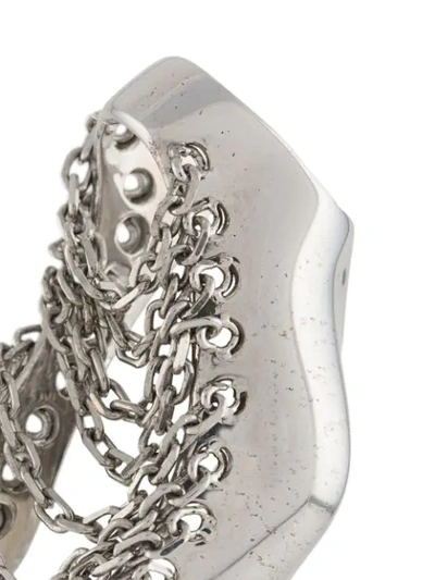 Shop Alan Crocetti Chain Embellished Ear Cuff In Silver