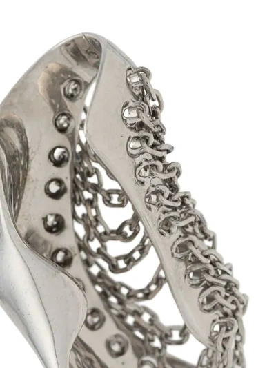 Shop Alan Crocetti Chain Embellished Ear Cuff In Silver