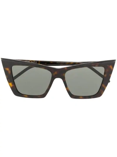 Saint Laurent Sl372003 Cat Eye-frame Sunglasses In Brown