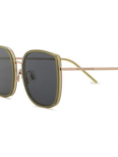 Shop Gentle Monster Bibi Ol1 Oversized-frame Sunglasses In Green