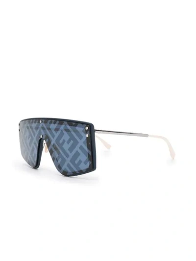 Shop Fendi Ff M0076/gs Pjp(7r) Sunglasses In Blue
