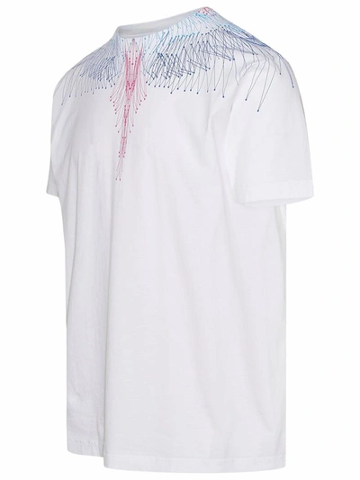 Shop Marcelo Burlon County Of Milan Blue And White Bezier Ali T-shirt