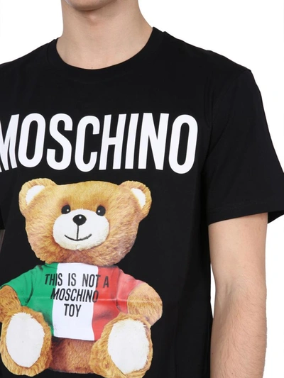 Shop Moschino Crew Neck T-shirt In Black