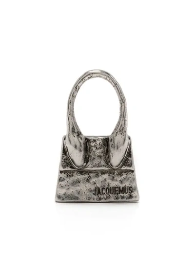 Shop Jacquemus Le Chiquito Bag Single Earring In Silver