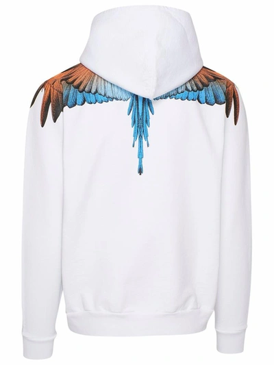 Shop Marcelo Burlon County Of Milan Orange And White Wings Sweatshirt