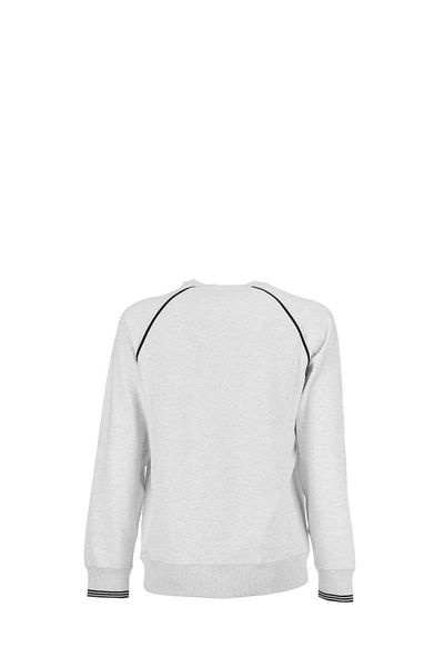Shop Brunello Cucinelli Techno Cotton French Terry Sweatshirt With Contrast Details In Fog