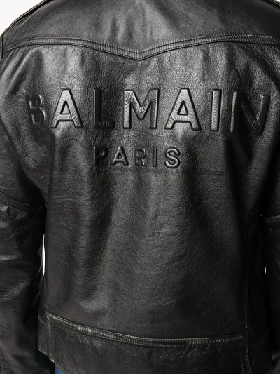 Shop Balmain Coats Black