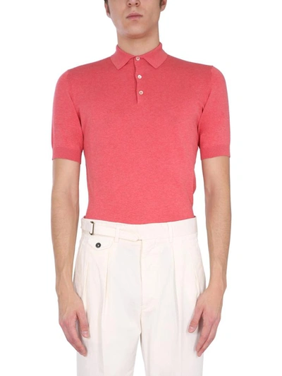 Shop Lardini Regular Fit Polo In Red