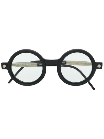 Shop Kuboraum Round Frame Optical Glasses In Black