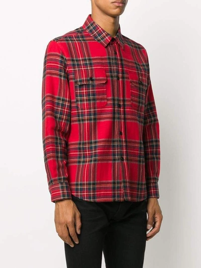 Shop Saint Laurent Shirts In Rosso