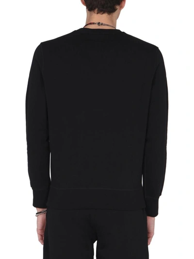 Shop Alexander Mcqueen Sweatshirt With Biker Graphics In Black