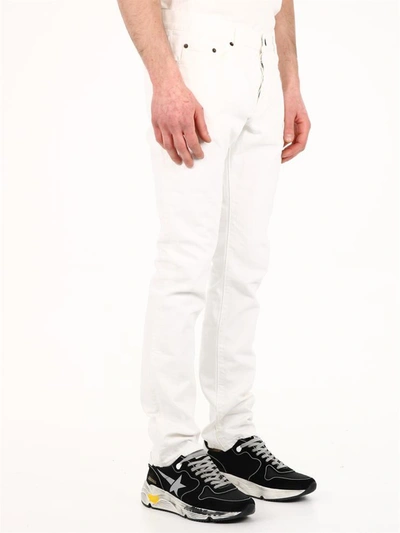 Shop Saint Laurent Slim Fit Jeans White