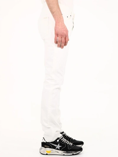 Shop Saint Laurent Slim Fit Jeans White