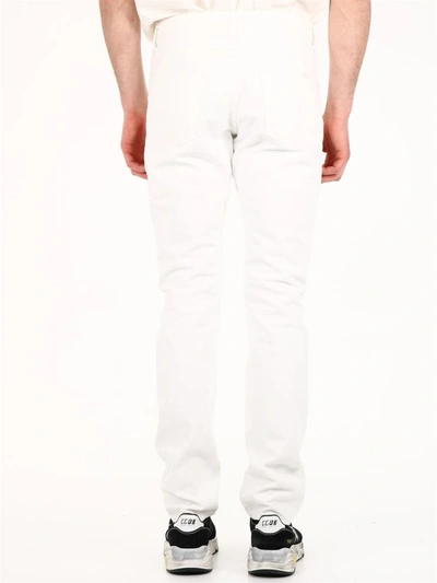 Shop Saint Laurent Slim Fit Jeans White