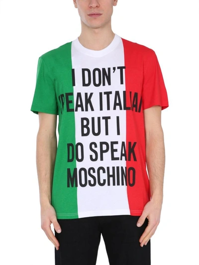 Shop Moschino Crew Neck T-shirt In Multicolour
