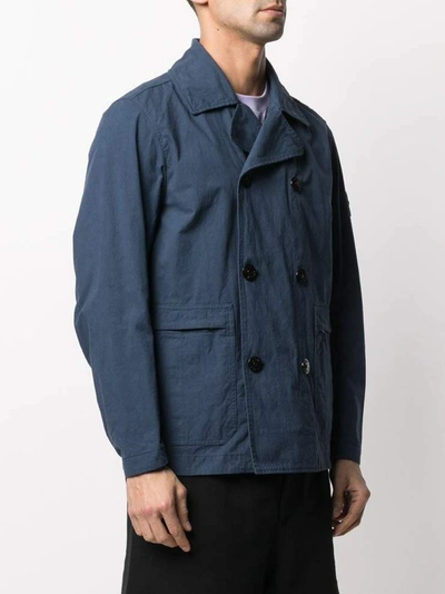 Shop Stone Island Jackets Blue