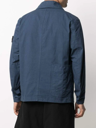 Shop Stone Island Jackets Blue