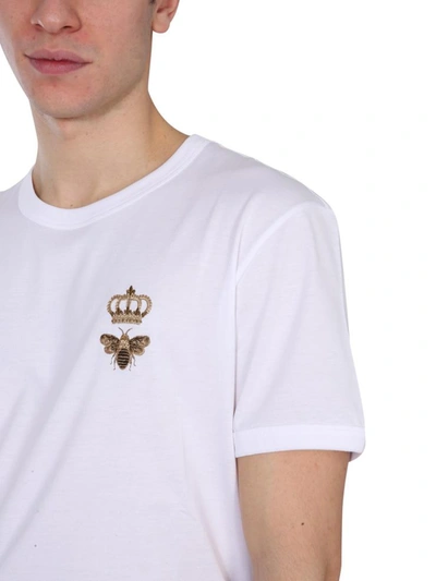 Shop Dolce & Gabbana Crew Neck T-shirt In White