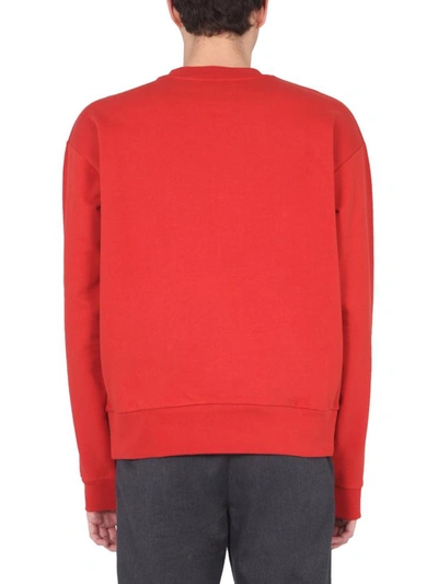 Shop Marni Crew Neck Sweatshirt In Red