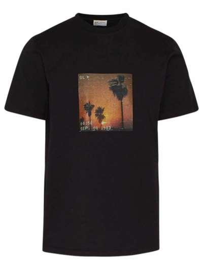 Shop Saint Laurent Black T-shirt