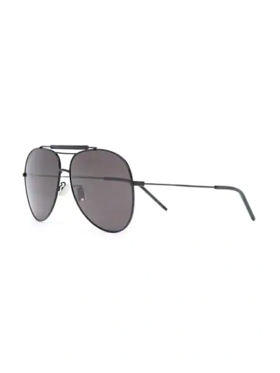 Shop Saint Laurent Oversized Classic Sl 11 Sunglasses In Black