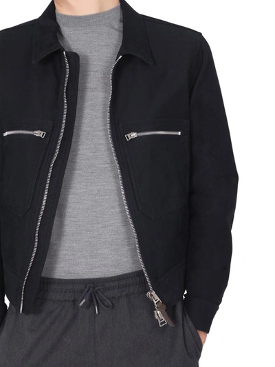 Shop Tom Ford Jacket With Zip In Blue
