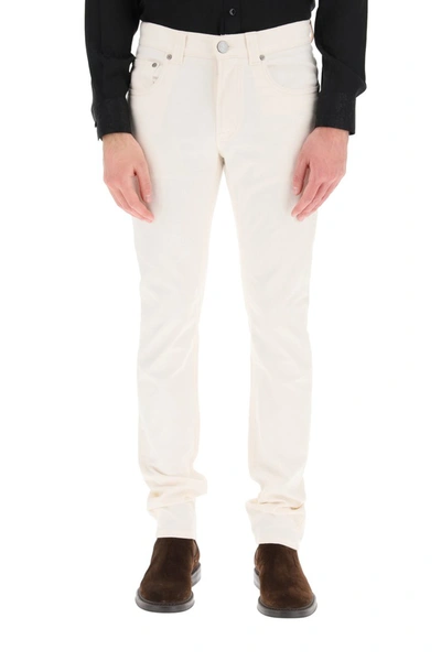 Shop Etro Slim Fit Jeans In White