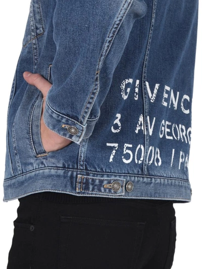 Shop Givenchy Denim Jacket In Blue